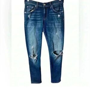 Rag and Bone Distressed Capri Jeans Blue
Size 29